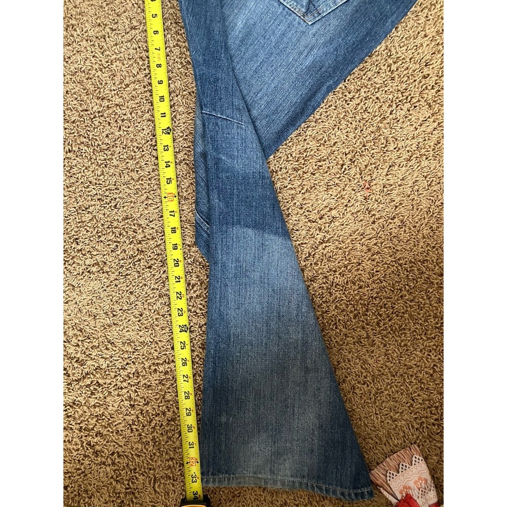 Y2K Mens Inkslinger Grunge Denim Baggy Skater Jeans Embroidered Details Sz 44x33 - Picture 5 of 12